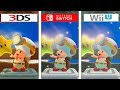 Captain Toad | 3DS vs Switch vs Wii U | Graphics Comparison | Comparativa