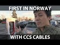 First supercharger in Norway with CCS plug