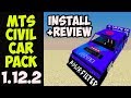 CARS MOD 1.12.2 minecraft - how to download and install MTS Seagull's civil car pack mod 1.12.2